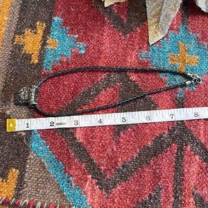 Silver and black Necklace